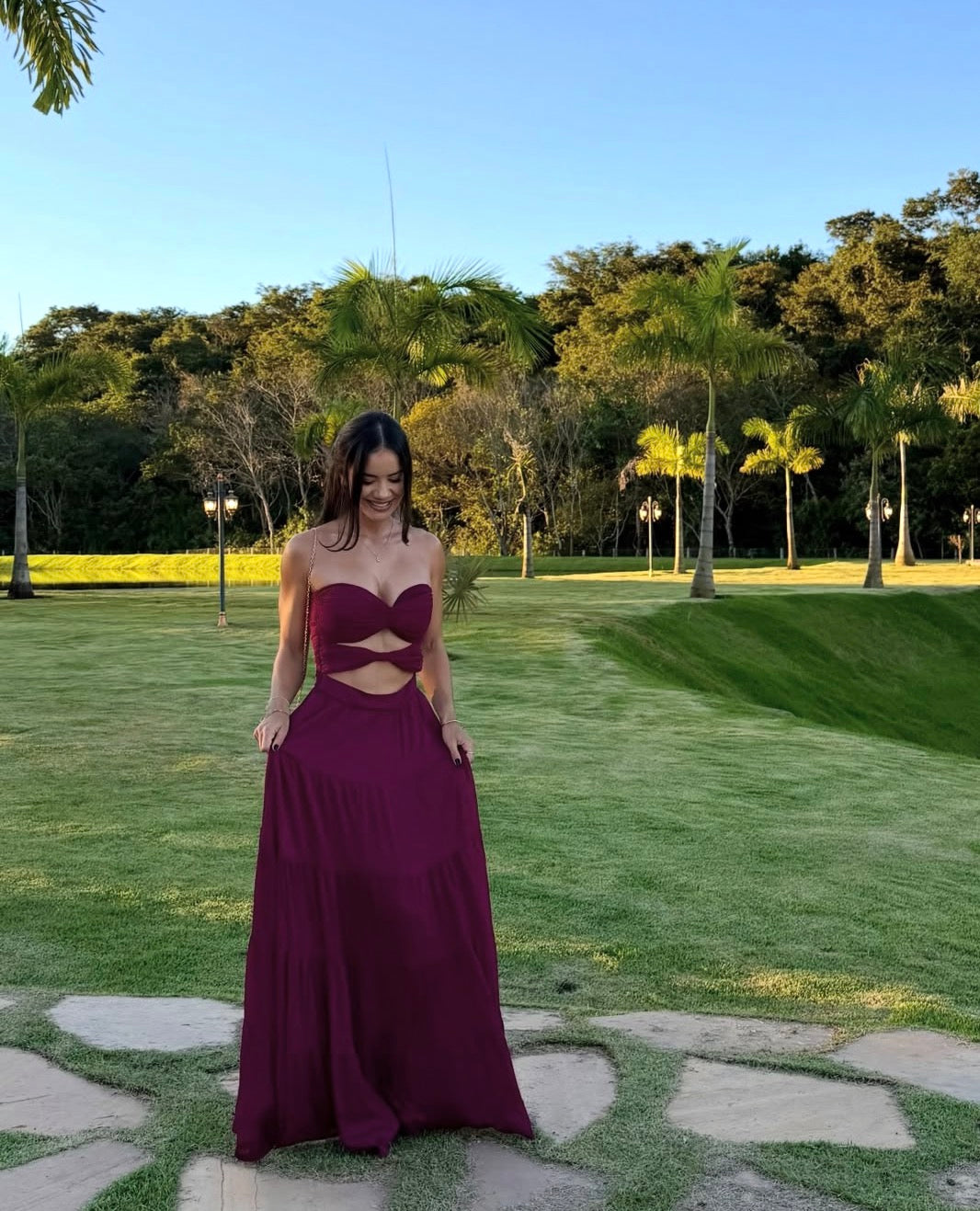 Sweetheart A Line Chiffon Wedding Guest Dress  J10043