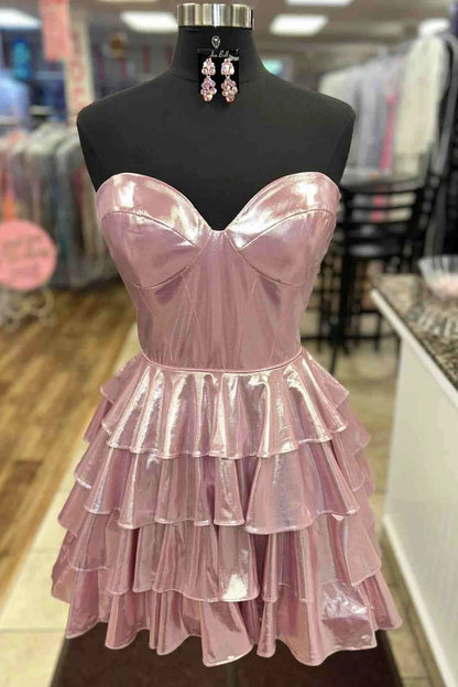 Robe de bal bustier violette en satin avec appliques, robe de soirée formelle J9413