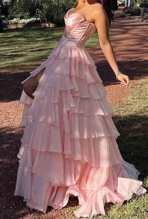 Trägerloses silbernes Vintage-Abendkleid, A-Linie, Geburtstagskleid J9370