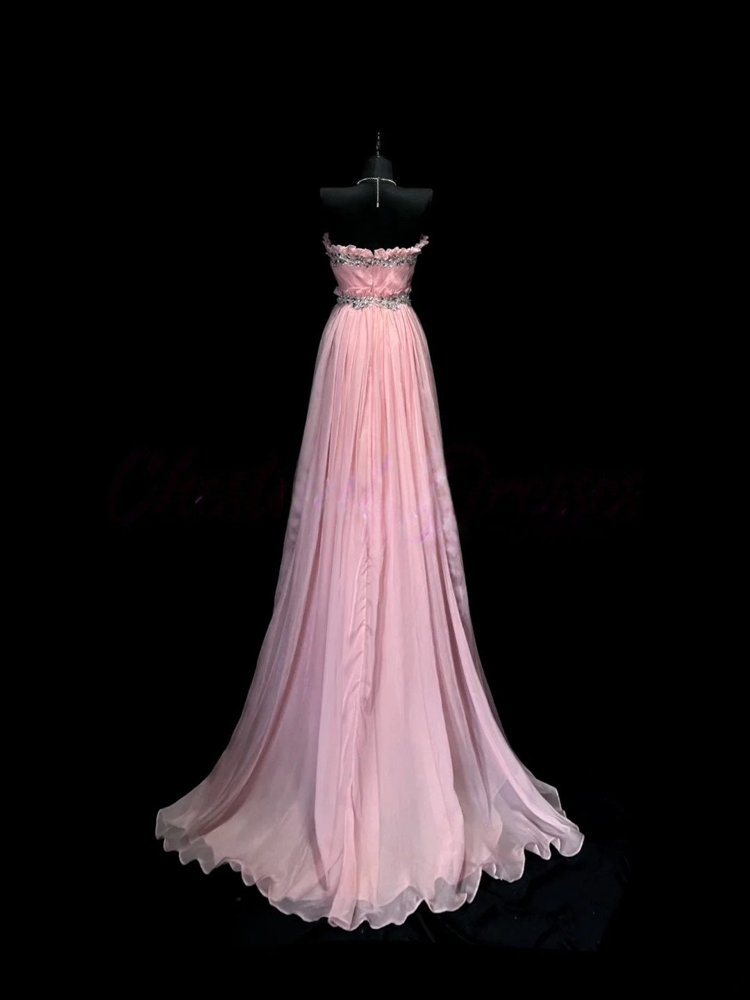 Sweetheart A Line Pink Prom Dress Beaded Formal Evening Gown  J10168