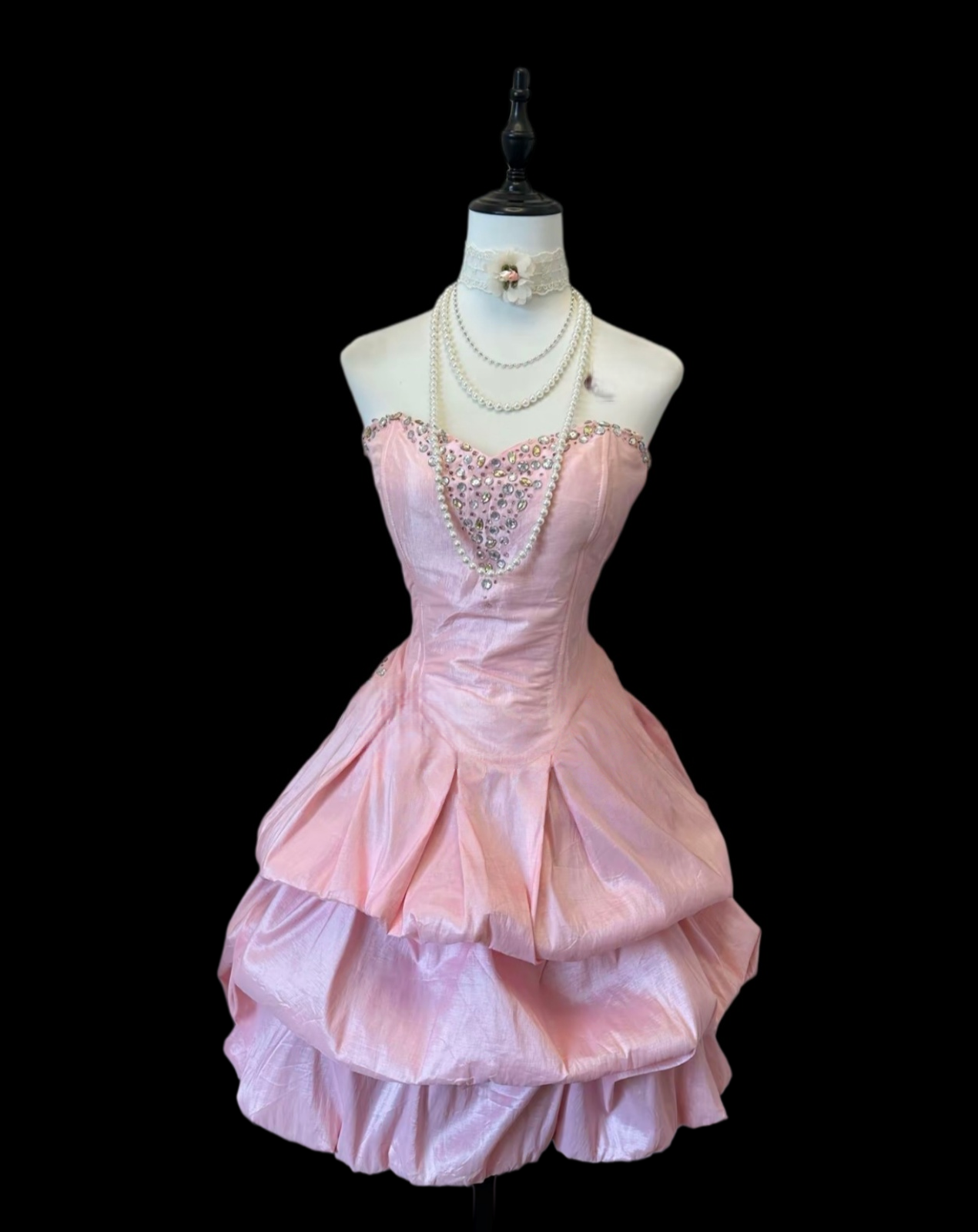 Sweetheart A Line Pink Short Birthday Dress Taffeta Homecoming Dress J9842