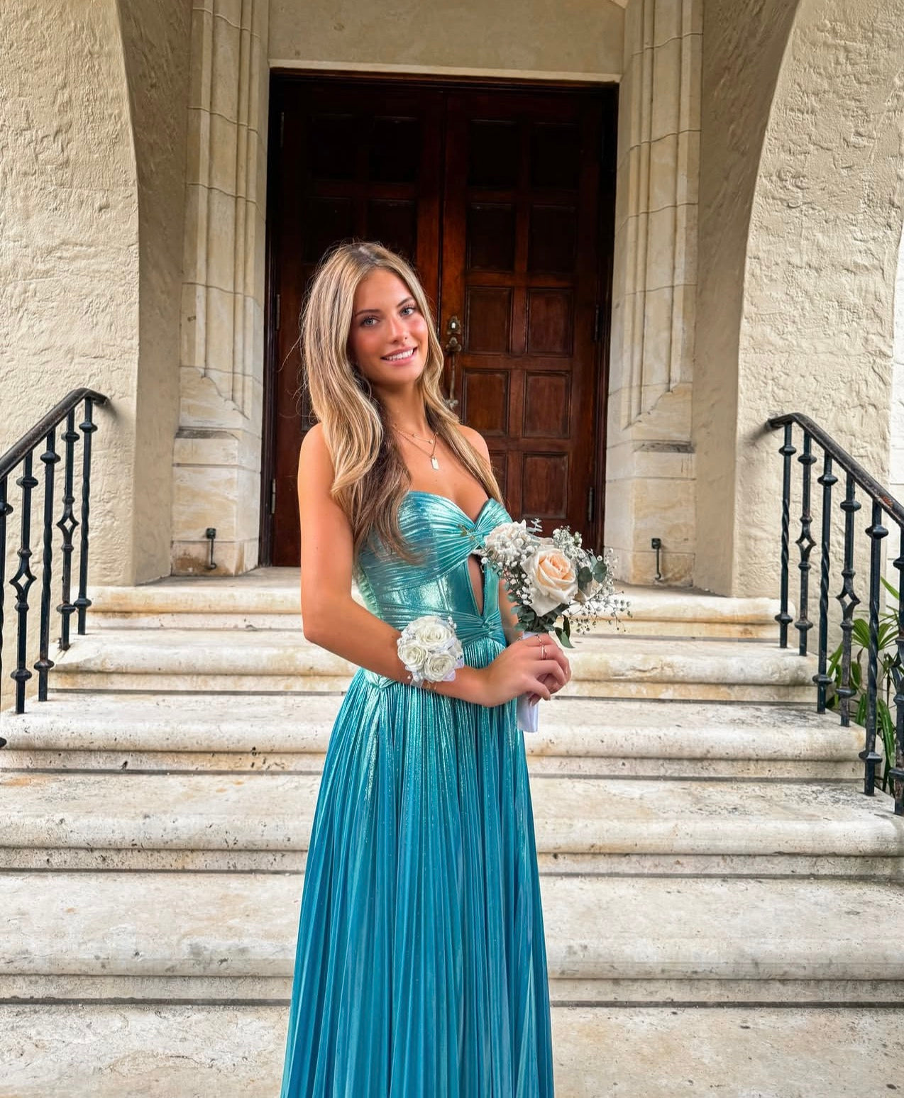 Trägerloses silbernes Vintage-Abendkleid, A-Linie, Geburtstagskleid J9370