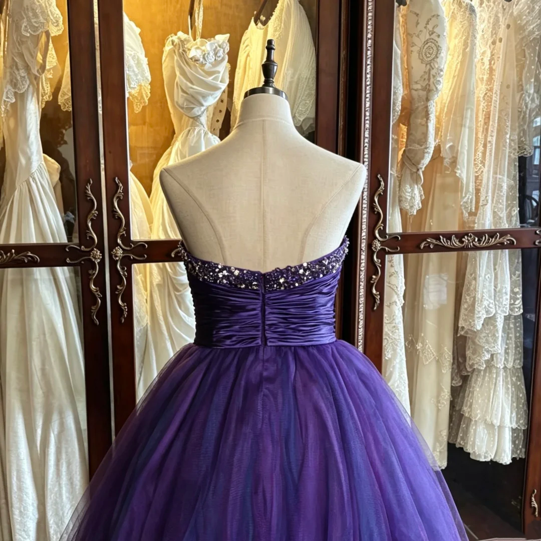 Sweetheart A Line Purple Homecoming Dress Retro Short Birthday Dress  J10082
