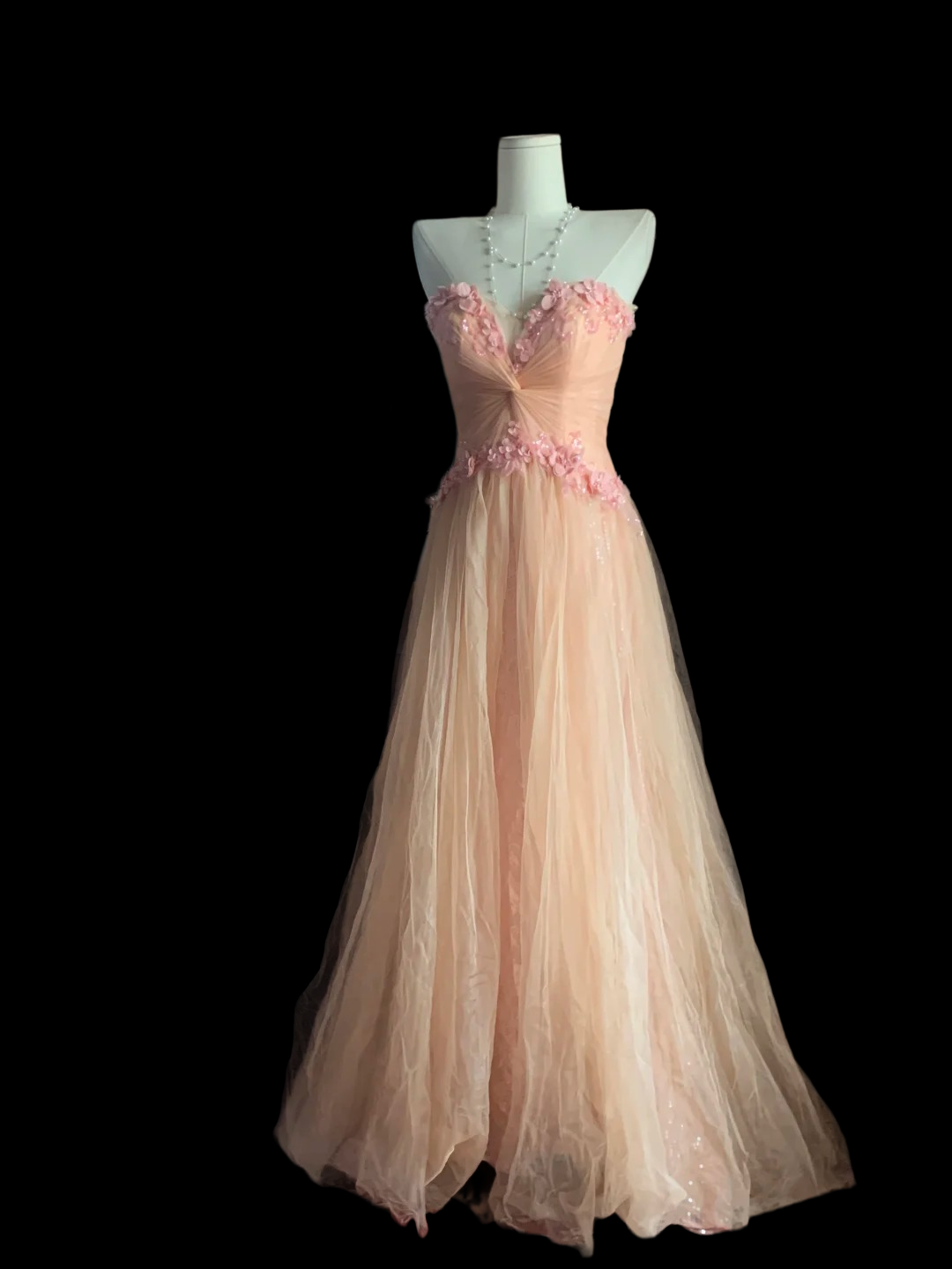 Robe de bal bustier violette en satin avec appliques, robe de soirée formelle J9413