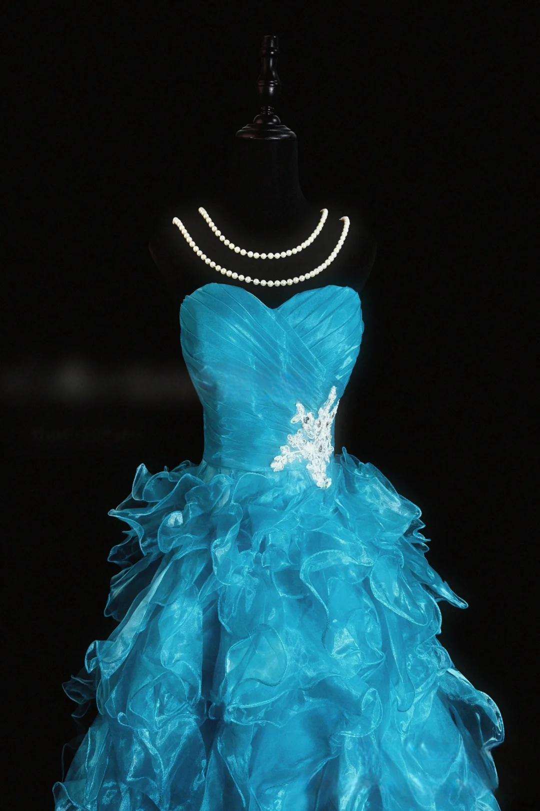 Trägerloses silbernes Vintage-Abendkleid, A-Linie, Geburtstagskleid J9370