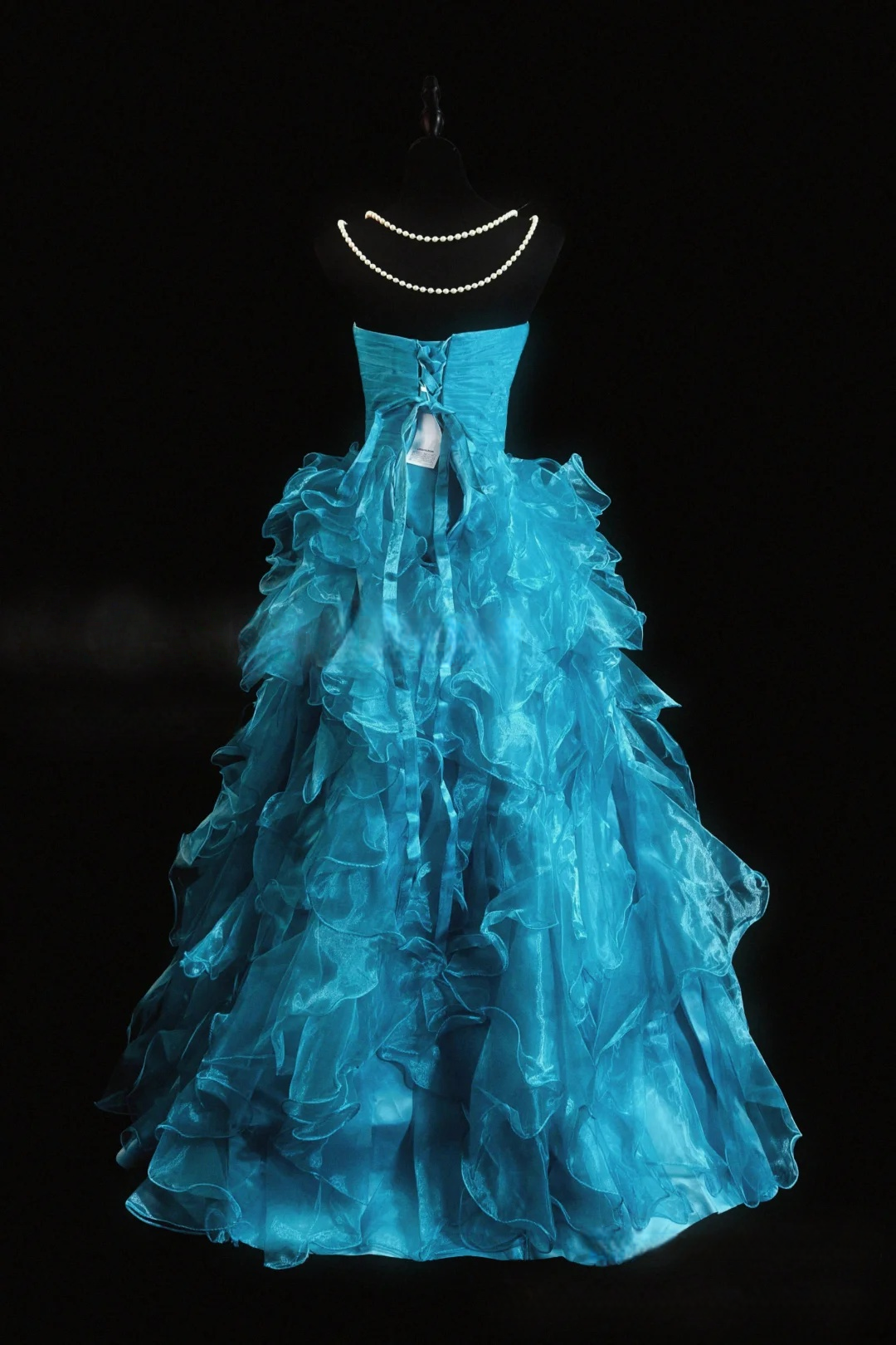 Trägerloses silbernes Vintage-Abendkleid, A-Linie, Geburtstagskleid J9370