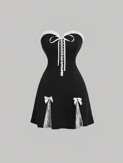 Trägerloses silbernes Vintage-Abendkleid, A-Linie, Geburtstagskleid J9370