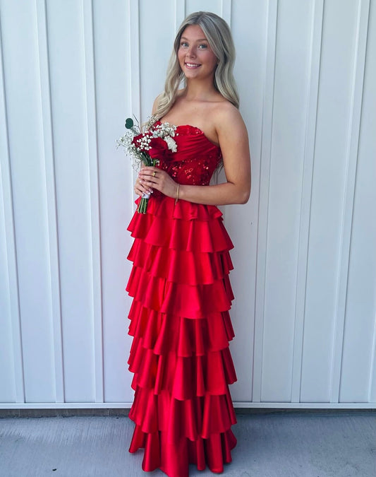 Robe de bal bustier violette en satin avec appliques, robe de soirée formelle J9413