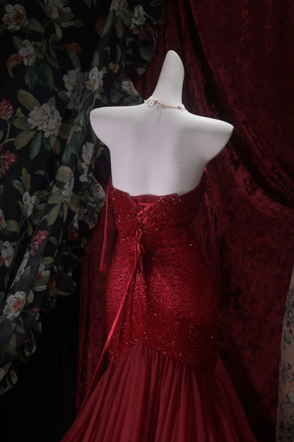 Trägerloses silbernes Vintage-Abendkleid, A-Linie, Geburtstagskleid J9370