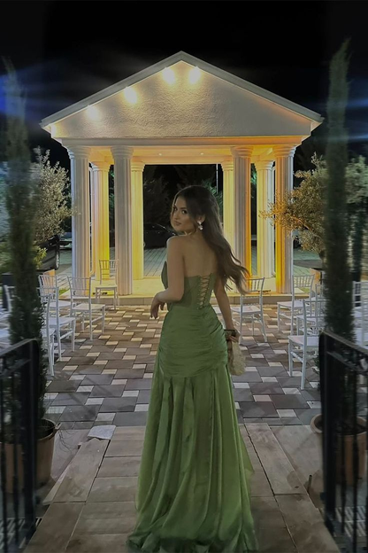 Sweetheart Chiffon Prom Dresses Long Ruffle Wedding Guest Dress J10458