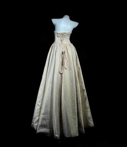 Sweetheart Gold A Line Prom Dress Formal Evening Dress  J10406