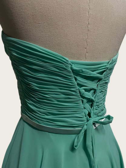 Sweetheart Green Chiffon Homecoming Dress A Line Short Dress  J10391