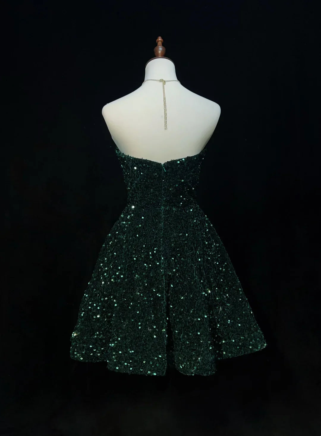Sweetheart Green Sequin Homecoming Dress Short Sparkle Birthday Dress  J11031