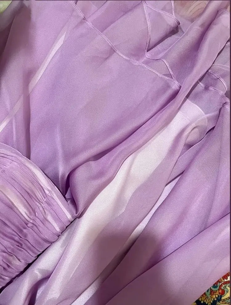 Sweetheart Light Purple Short Dress Chiffon Evening Gown  J10062