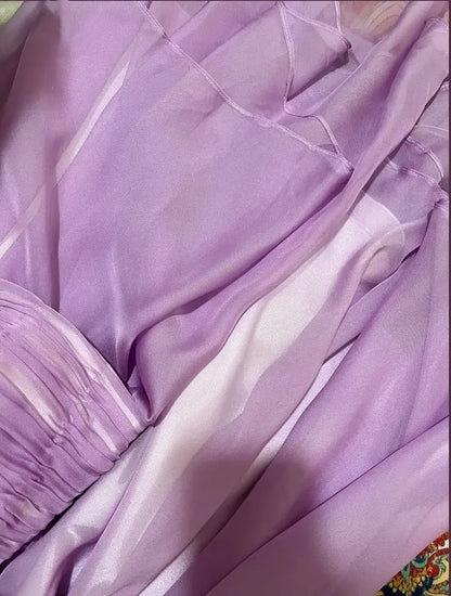 Sweetheart Light Purple Short Dress Chiffon Evening Gown  J10062