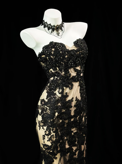 Sweetheart Mermaid Appliques Prom Dress Formal Evening Gown  J10056
