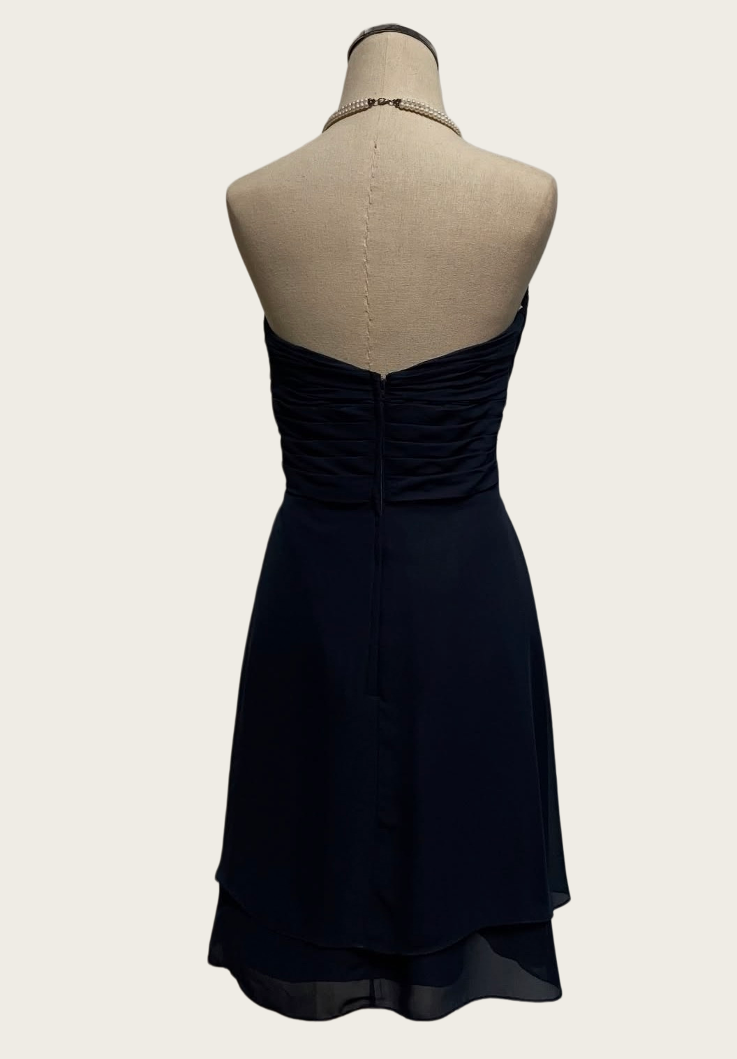 Sweetheart Navy Blue Chiffon Homecoming Dress  J10393