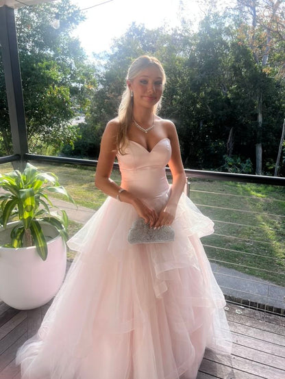 Robe de bal bustier violette en satin avec appliques, robe de soirée formelle J9413