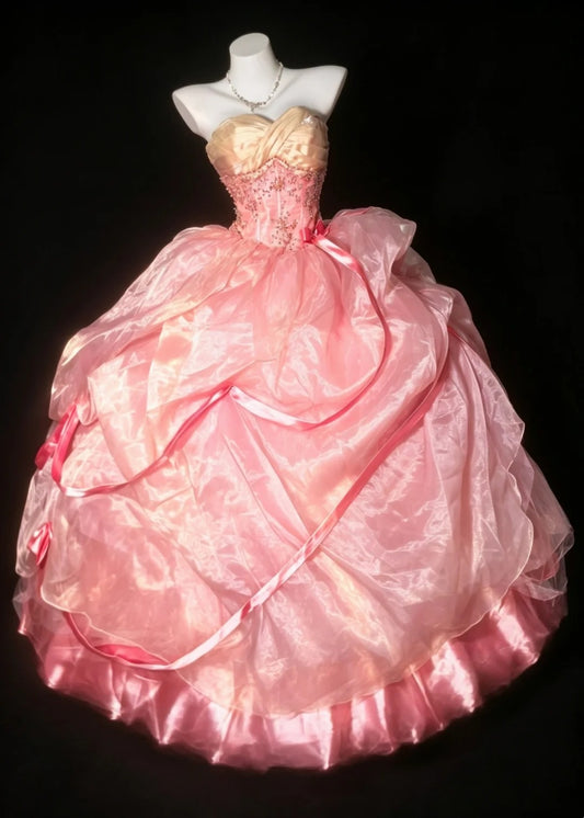 Sweetheart Pink Ball Gown Quinceanera Dresses Sweet 16 Birthday Dress  J10772