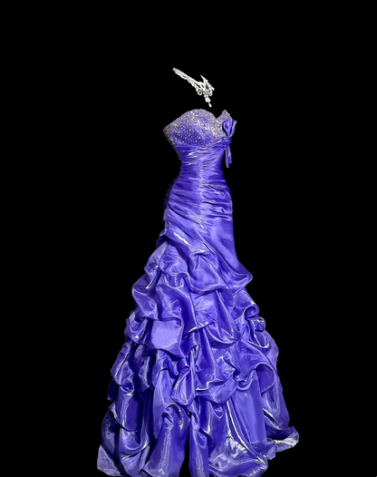 Sweetheart Purple Formal Prom Dress Beaded Evening Dress  J10399
