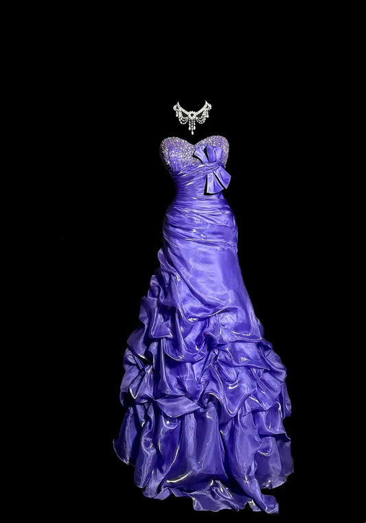 Sweetheart Purple Formal Prom Dress Beaded Evening Dress  J10399