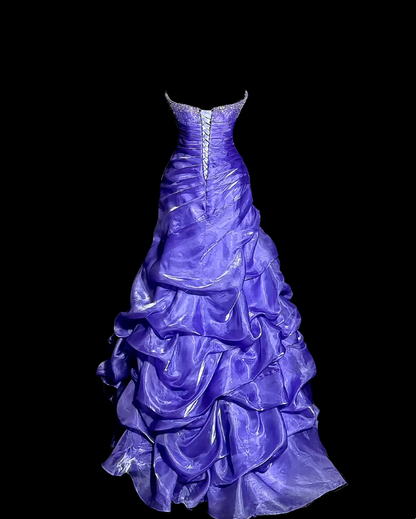 Sweetheart Purple Formal Prom Dress Beaded Evening Dress  J10399