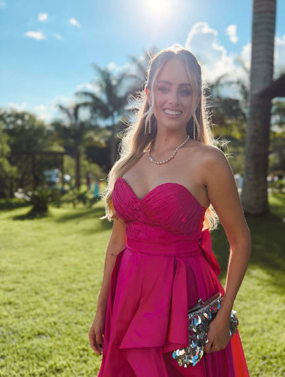 Robe de bal bustier violette en satin avec appliques, robe de soirée formelle J9413
