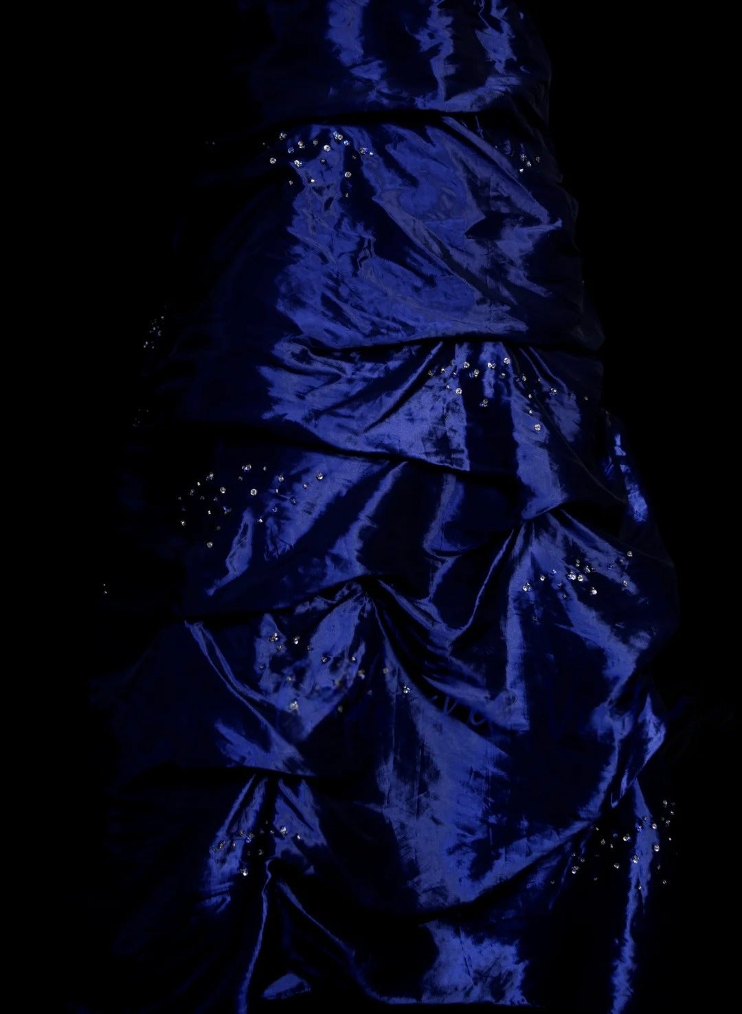 Trägerloses silbernes Vintage-Abendkleid, A-Linie, Geburtstagskleid J9370