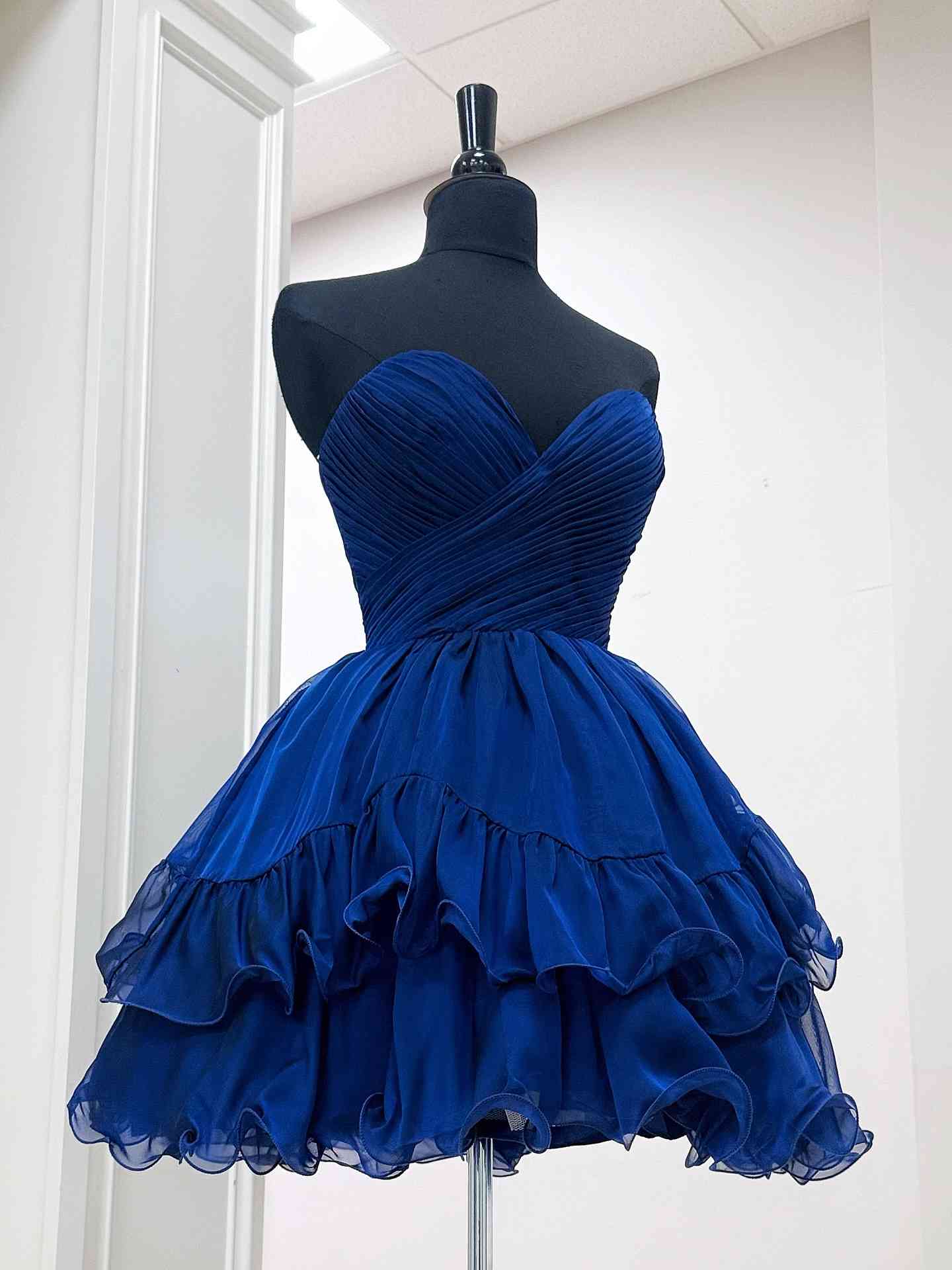 Trägerloses silbernes Vintage-Abendkleid, A-Linie, Geburtstagskleid J9370