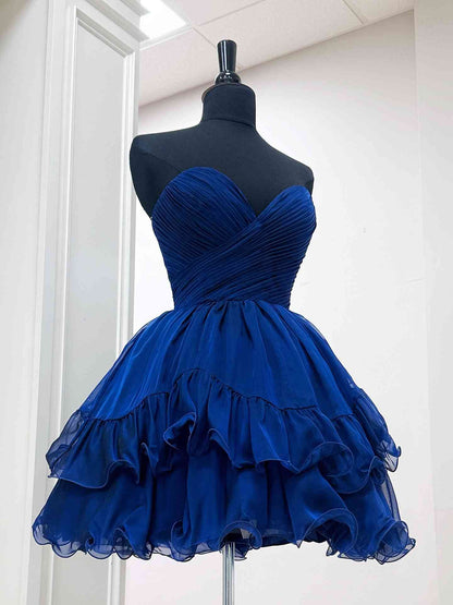 Trägerloses silbernes Vintage-Abendkleid, A-Linie, Geburtstagskleid J9370