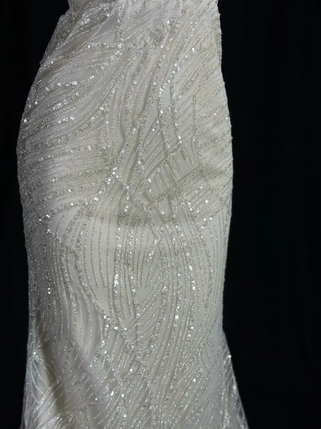 Trägerloses silbernes Vintage-Abendkleid, A-Linie, Geburtstagskleid J9370