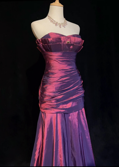 Taffeta Mermaid Long Prom Dress Formal Evening Gown  J9663