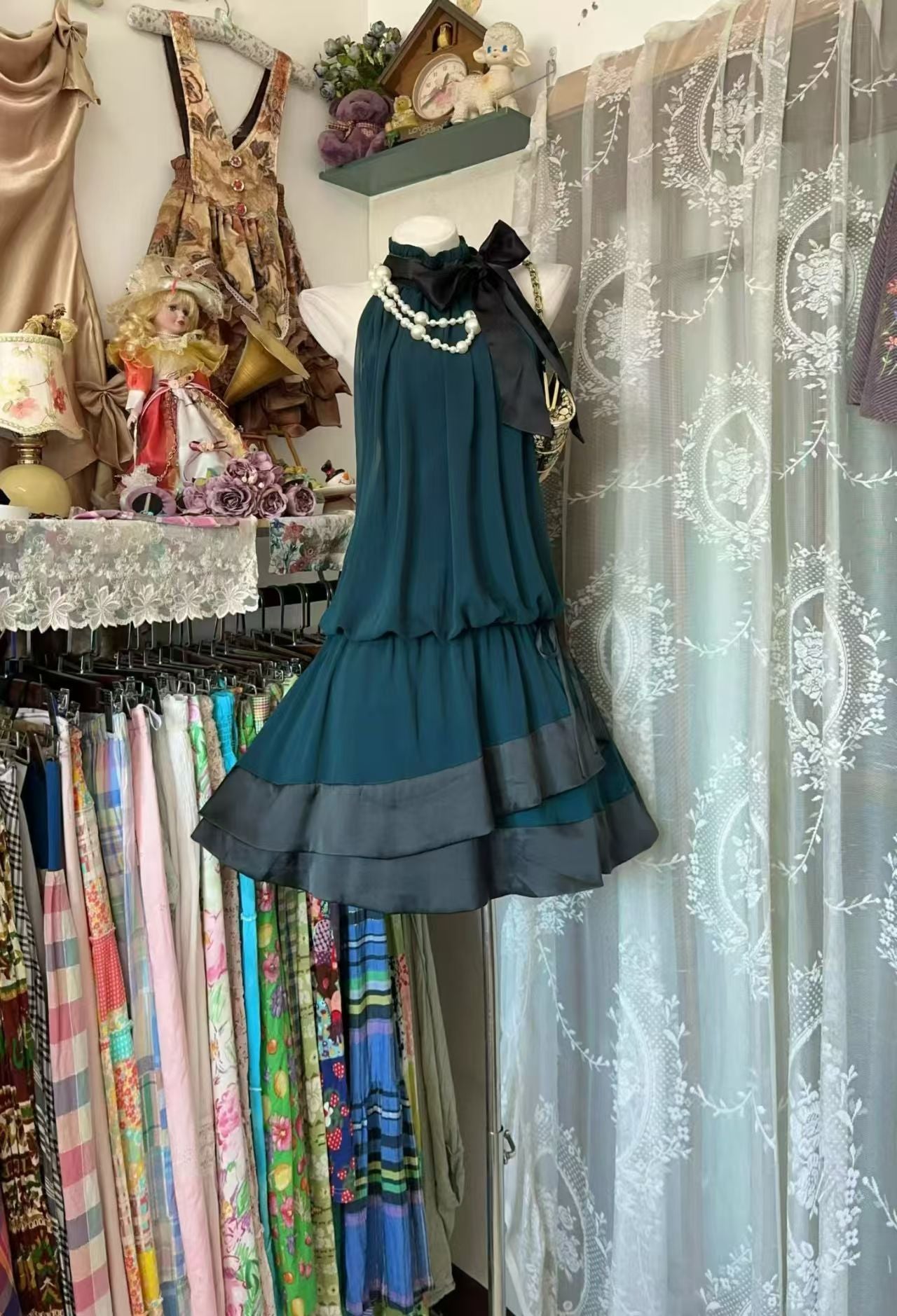 Trägerloses silbernes Vintage-Abendkleid, A-Linie, Geburtstagskleid J9370