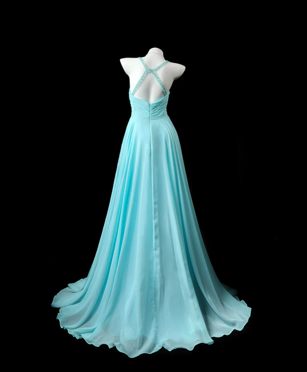 Trägerloses silbernes Vintage-Abendkleid, A-Linie, Geburtstagskleid J9370