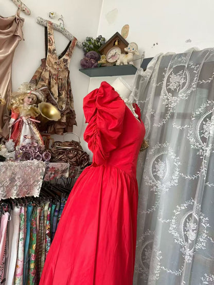 Trägerloses silbernes Vintage-Abendkleid, A-Linie, Geburtstagskleid J9370