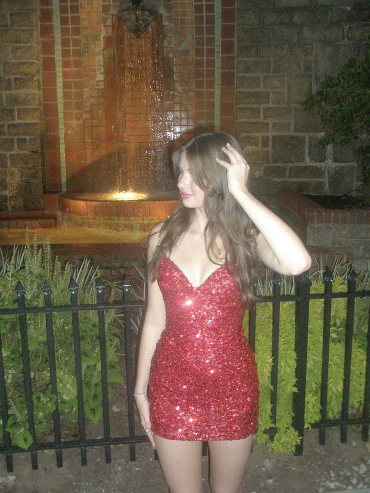 V Neck Burgundy Sequin Sheath Homecoming Dress Short Party Dress  J11495