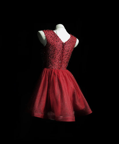 Trägerloses silbernes Vintage-Abendkleid, A-Linie, Geburtstagskleid J9370