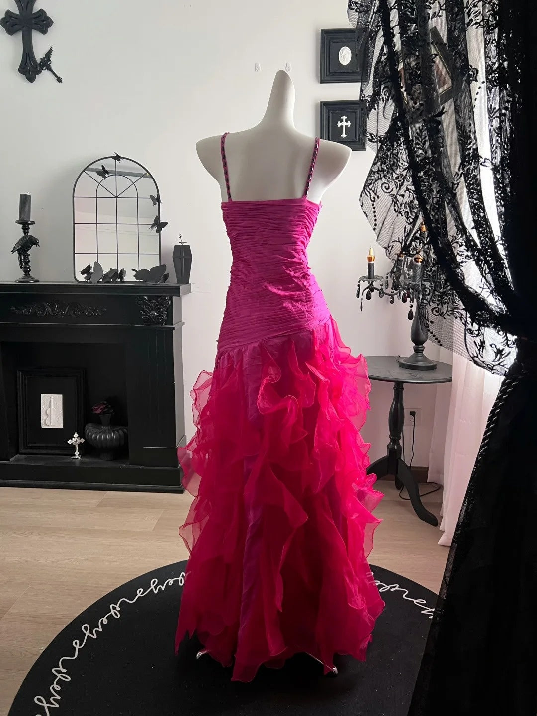 Trägerloses silbernes Vintage-Abendkleid, A-Linie, Geburtstagskleid J9370