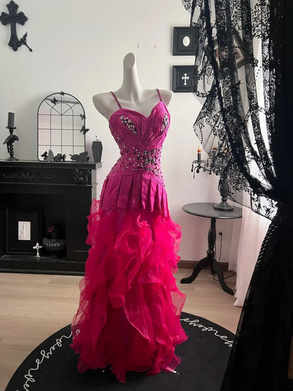 Trägerloses silbernes Vintage-Abendkleid, A-Linie, Geburtstagskleid J9370