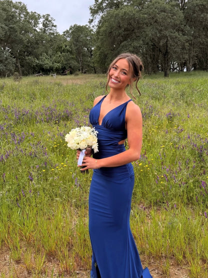 Robe de bal bustier violette en satin avec appliques, robe de soirée formelle J9413