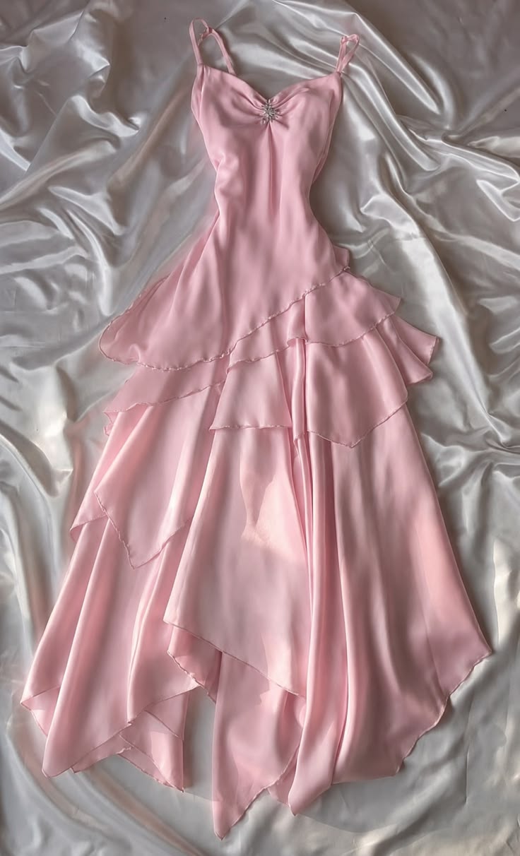 V Neck Pink Chiffon Retro Prom Dress Wedding Guest Dress  J12029