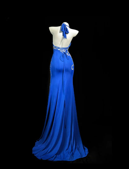 Trägerloses silbernes Vintage-Abendkleid, A-Linie, Geburtstagskleid J9370
