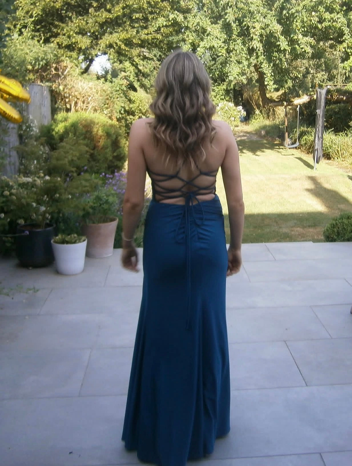 V Neck Turquoise Green Formal Prom Dress With Slit  J11793