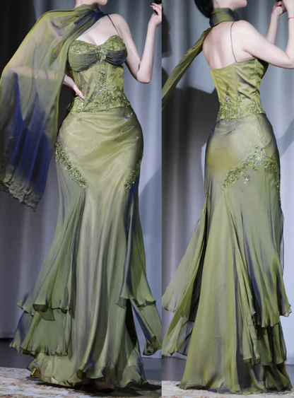 Robe de bal bustier violette en satin avec appliques, robe de soirée formelle J9413