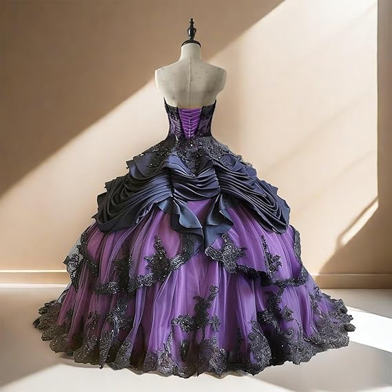 Robes de Quinceanera bouffantes à volants, robes de mariée vintage pour 16 ans, J8164