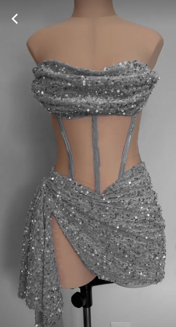 Sexy Rosa Pailletten Geburtstagskleid Kurzes Abendkleid J8351