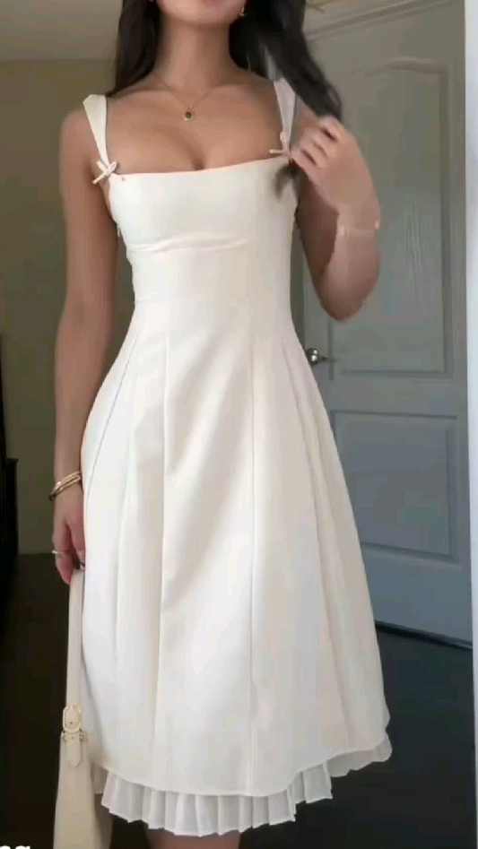 A-Linie Weißes Geburtstagskleid Homecoming-Kleid J7381