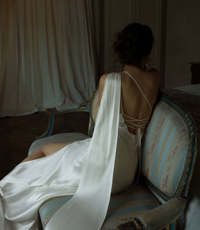 Robe de bal longue ivoire dos nu, fourreau, robe de soirée sexy J8608