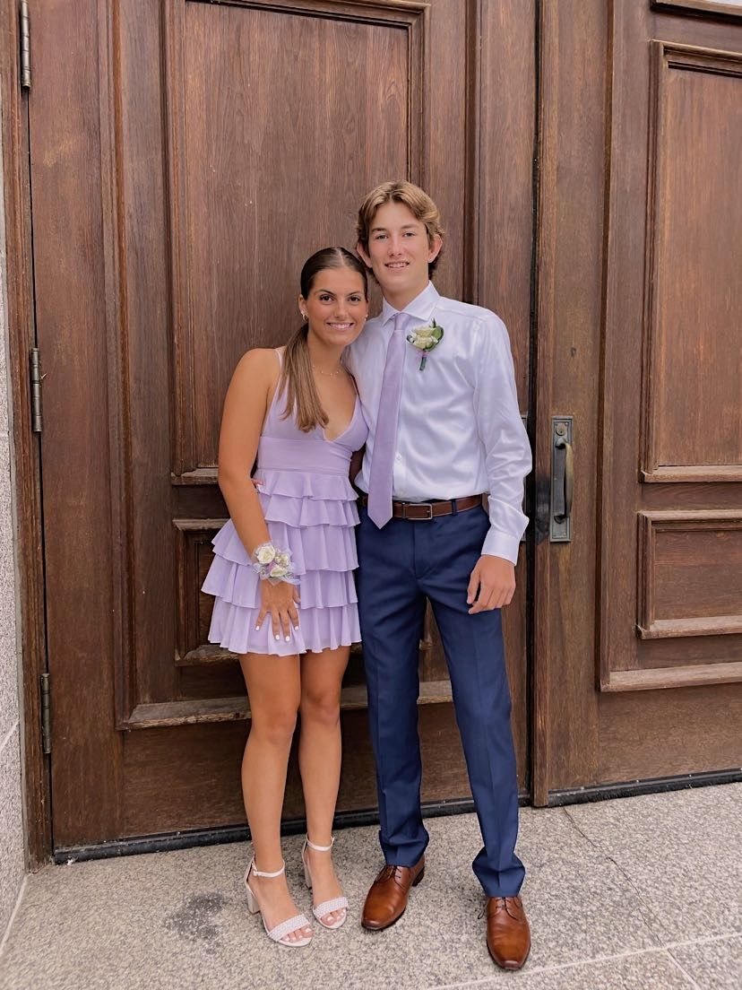 V-Ausschnitt, mehrlagiges Mini-Heimkehrkleid, kurzes Partykleid J8304