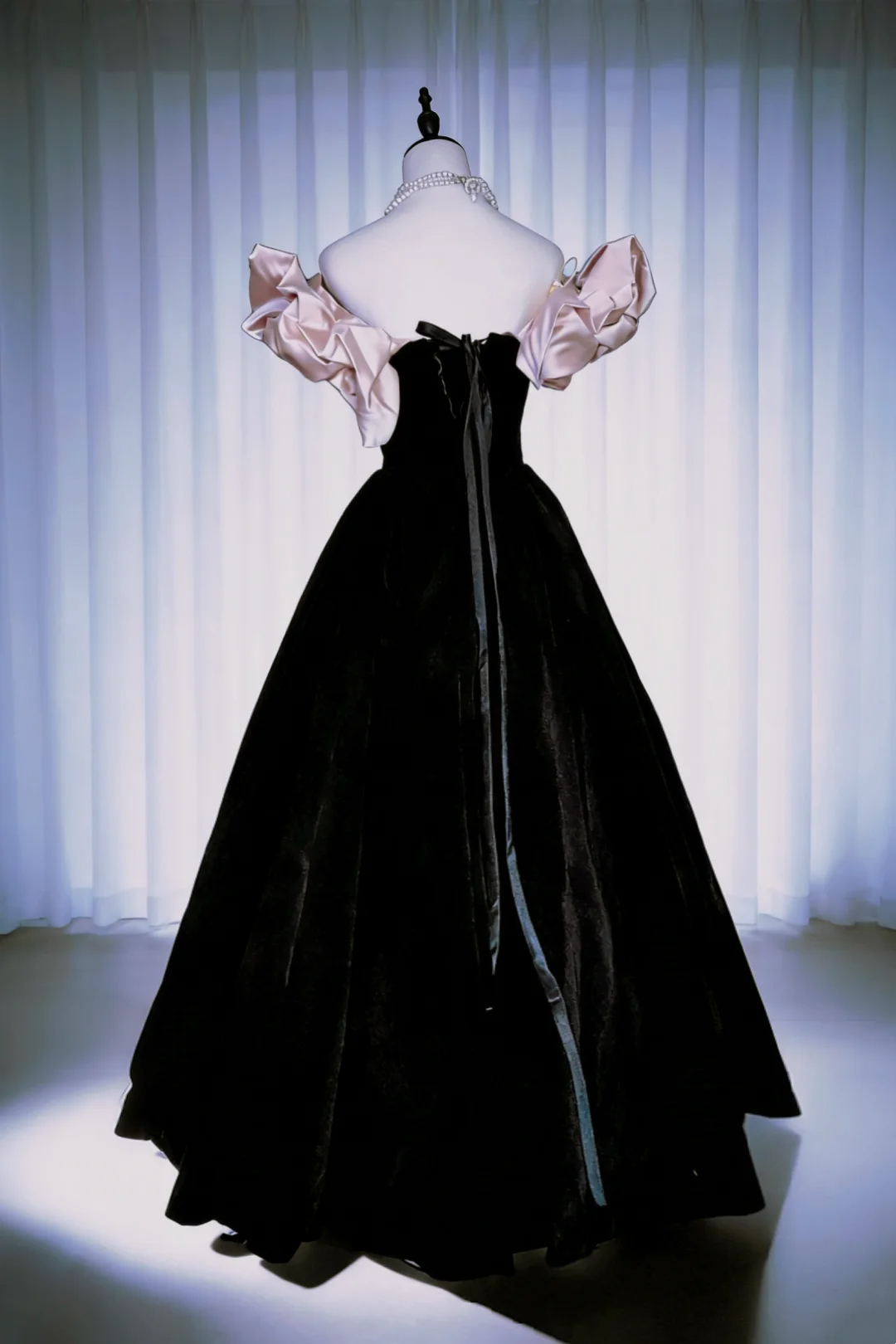 Robe de bal bustier violette en satin avec appliques, robe de soirée formelle J9413